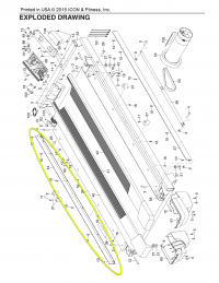 SFTL195136 Freemotion 890 Treadmill Left Frame Cover