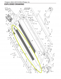 PFTL131131 Proform Pro 2000 Treadmill Left Foot Rail