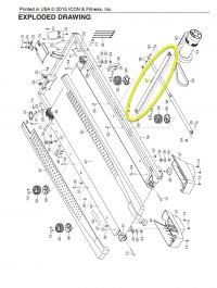 PETL809141 Proform ENDURANCE M7 Treadmill Latch Crossbar