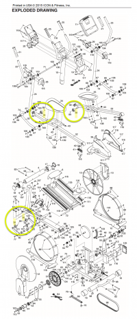 RBEL99062 Reebok 1000 ZX Elliptical Pedal Arm Roller