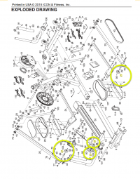 NTEL009072 Nordictrack ASR 1000 Elliptical Pedal Arm Roller