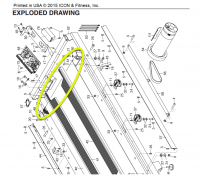 NETL197140 Nordictrack Elite 1500 Treadmill Front Roller