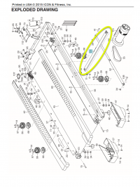 PETL808160 Proform Performance 410I Treadmill Latch Crossbar