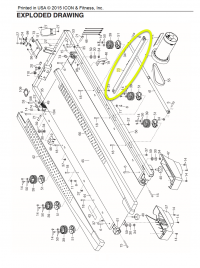 PETL987160 Proform Sport 8.5 Treadmill Latch Crossbar