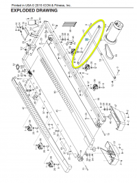 NETL128141 Nordictrack T 13.5 Treadmill Latch Crossbar