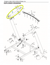 249854 Nordictrack T 5.7 Treadmill Left Handrail